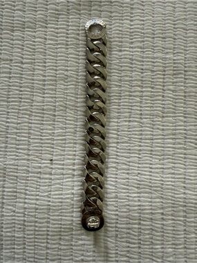 Marc By Marc Jacobs Polished Silver Chunk Link Bracelet